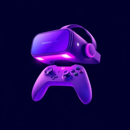 Icon showing VR headset or gaming controller for immersive entertainment experiences
